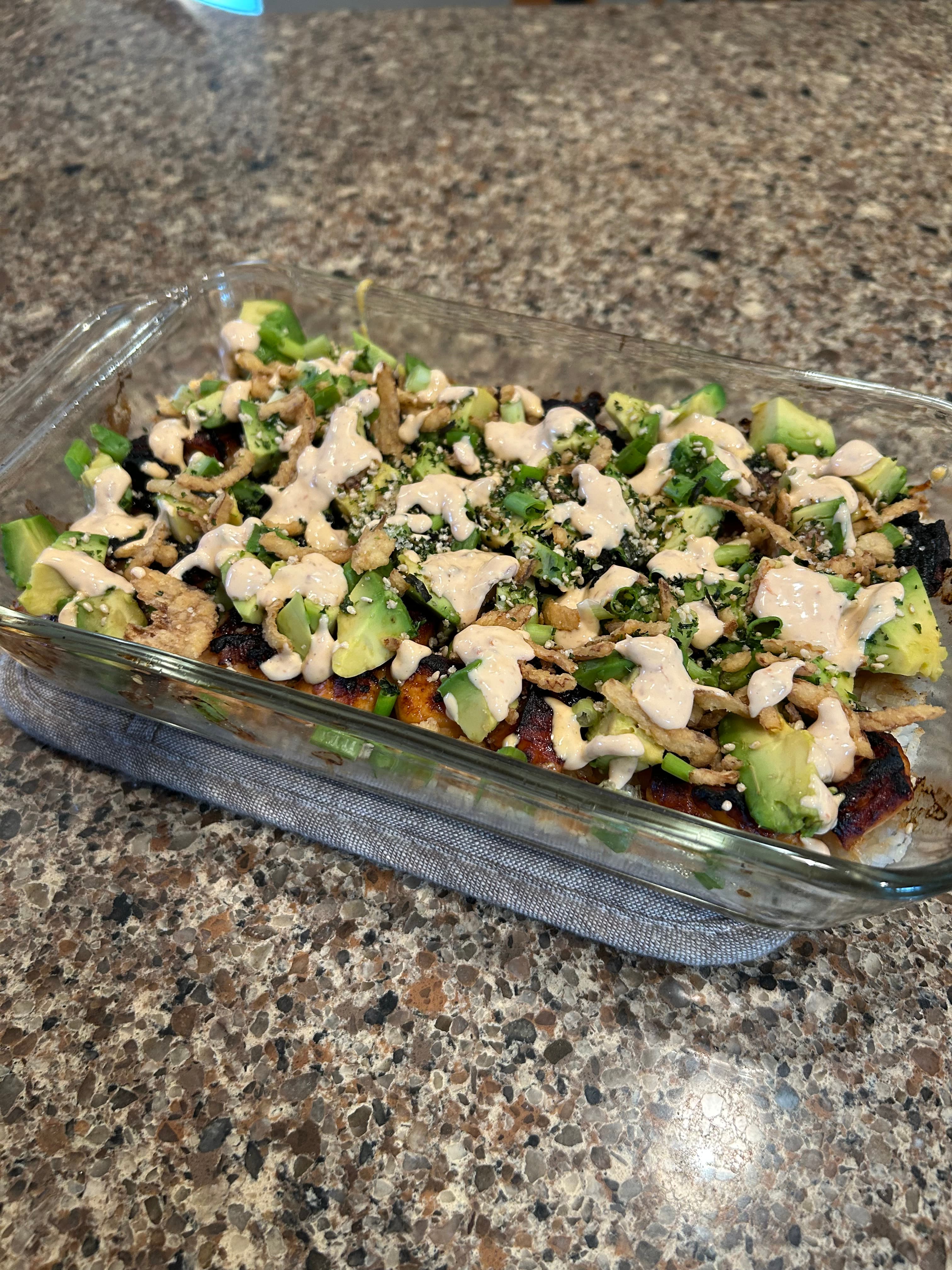 Salmon Sushi Bake